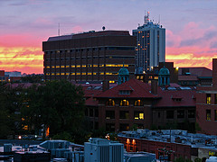 Sunset over Central Campus