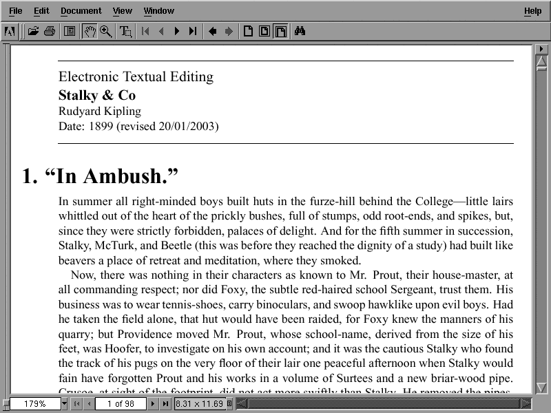 TEI document converted to XSL FO and then PDF using PassiveTeX