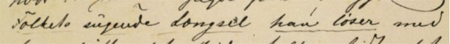 Also from The Epic Brand, NKS 2869, 4°, 1. The Royal Library of Copenhagen, Denmark. Two phrases are marked for transposition with numbers above and underlining below (hardly visible under the first phrase).