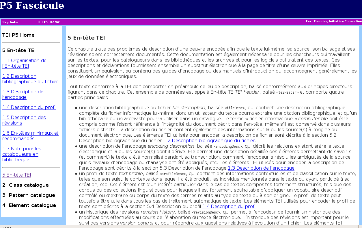 TEI Guidelines in French